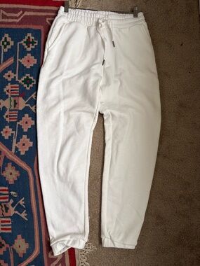 Sweaty Betty White Elastic-Waist Drawstring Joggers US size 4-6
